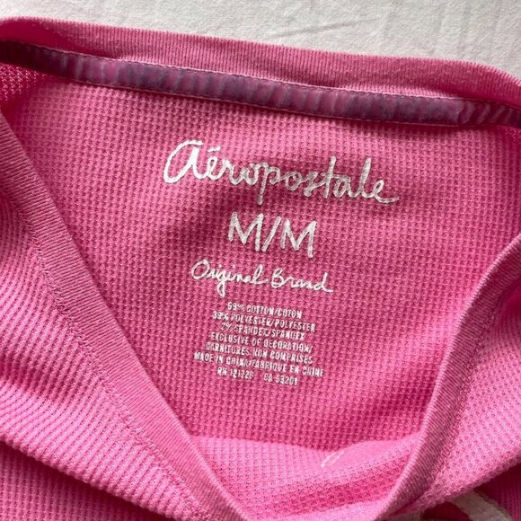 Pink Y2K Aeropostale Waffleknit Top - Picture 2 of 8